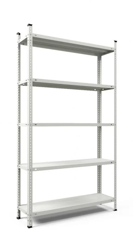 Стелаж 2000x1000x500 мм Меткас Комбі блідо-сірий метал полиці 5 шт. фарбований (40535791)